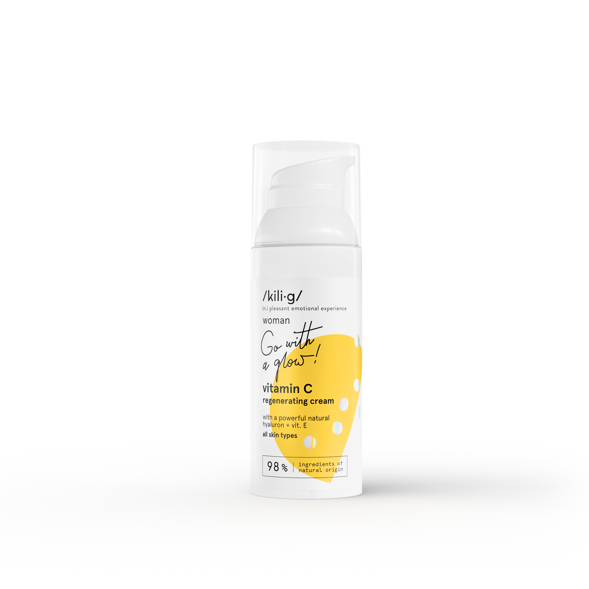 KILIG Regeneračný krém s vitamínom C, s kyselinou hyalurónovou a vitamínom E, 50 ml