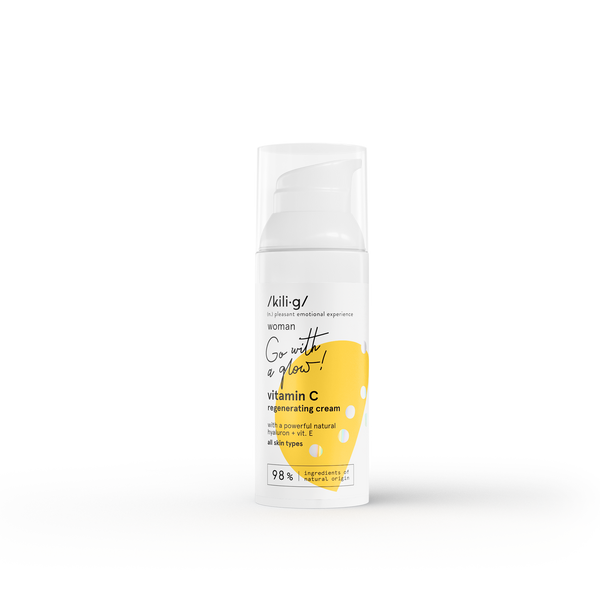 KILIG Regeneračný krém s vitamínom C, s kyselinou hyalurónovou a vitamínom E, 50 ml