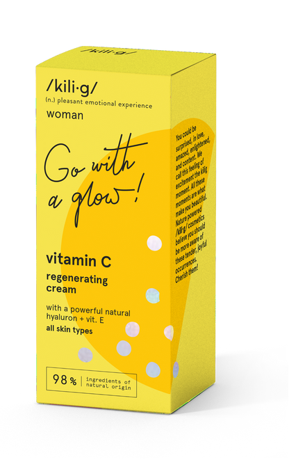 KILIG Regeneračný krém s vitamínom C, s kyselinou hyalurónovou a vitamínom E, 50 ml