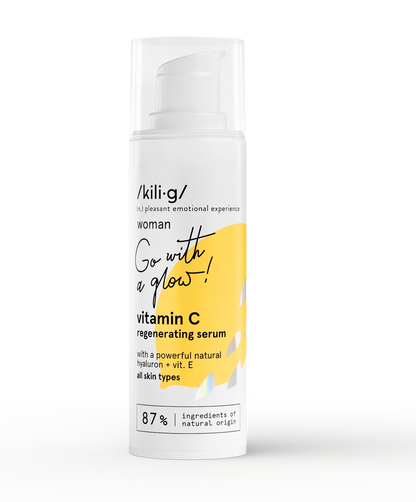 KILIG Regeneračné sérum s vitamínom C, s kyselinou hyalurónovou a vitamínom E, 30 ml