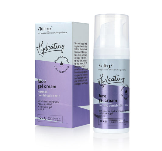 KILIG HYDRATING Intenzívne hydratačný gél krém na normálnu a zmiešanú pleť, 50 ml