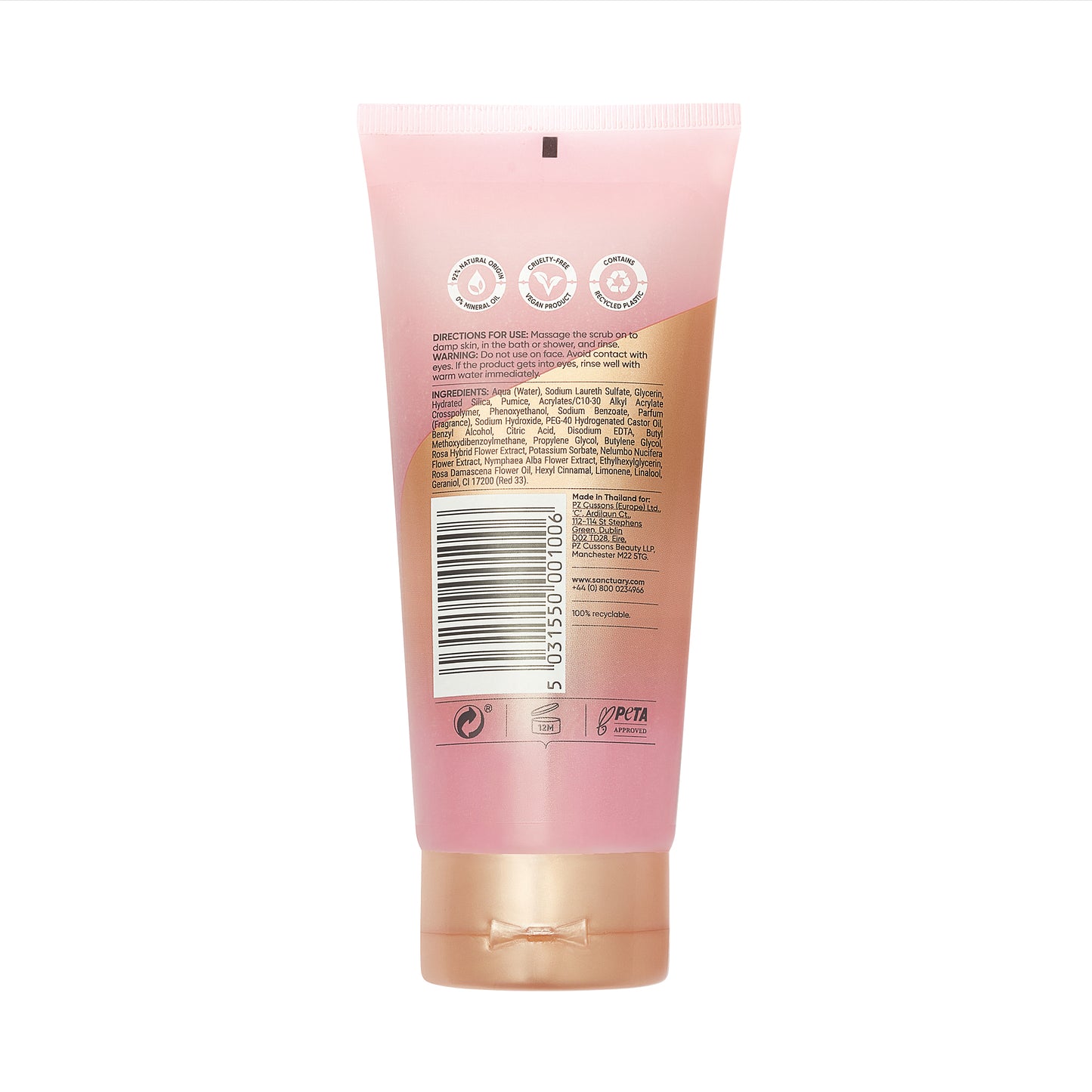 Sanctuary Spa Telový peeling ľalia a ruža 200 ml