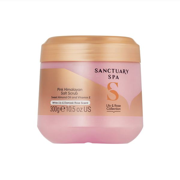 Sanctuary Spa Telový peeling s himalájskou soľou ľalia a ruža 300 g