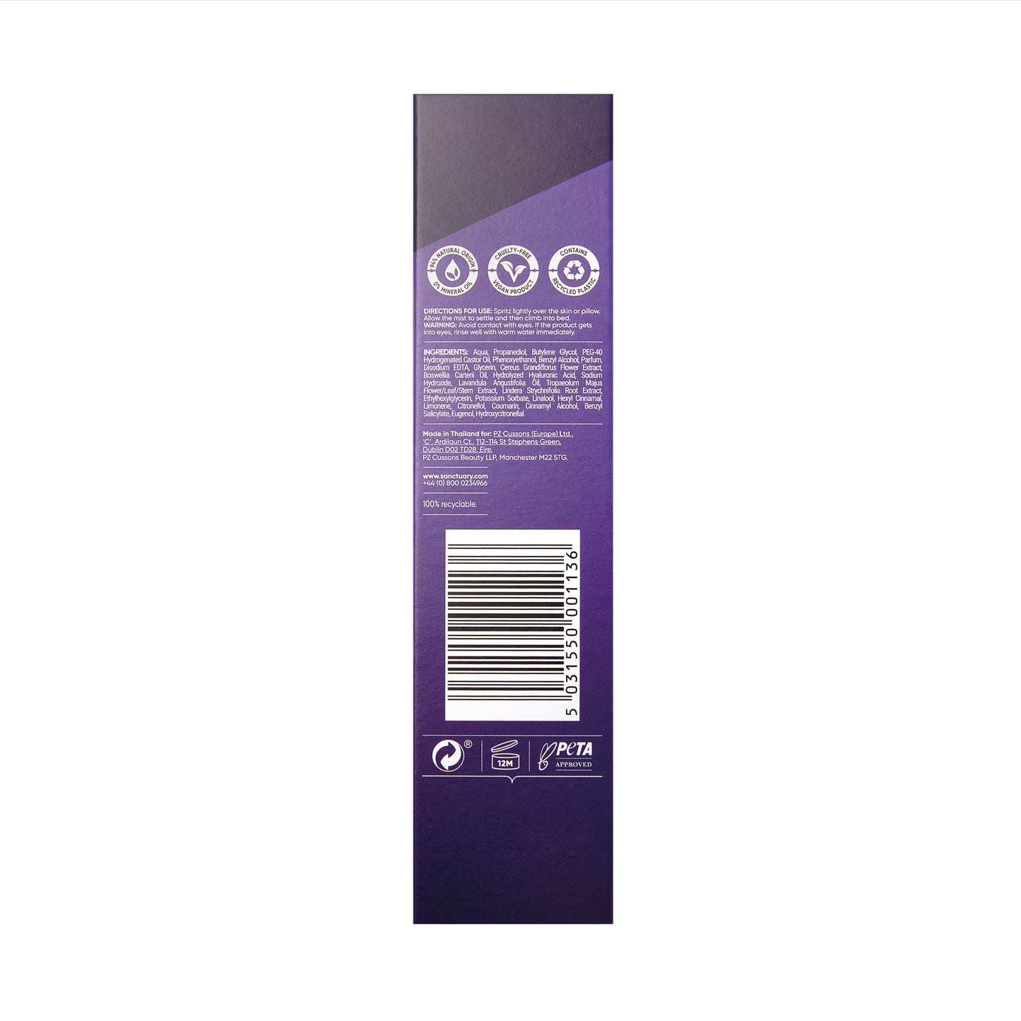 Sanctuary Spa Sprej pre lepší spánok 100 ml