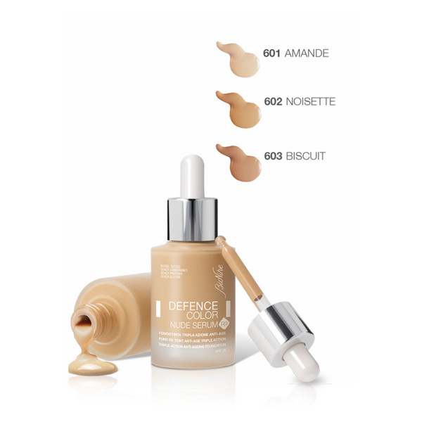 DEFENCE COLOR NUDE SERUM R3 - tekutý make-up s trojitým účinkom proti starnutiu, 30 ml