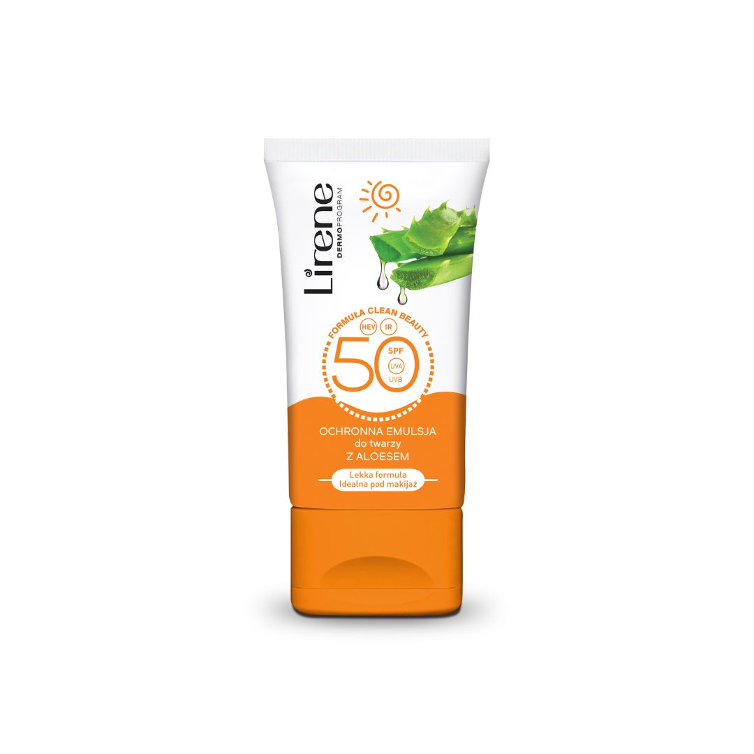 Lirene SC Ochranná pleťová emulzia s aloe vera SPF 50, 50 ml