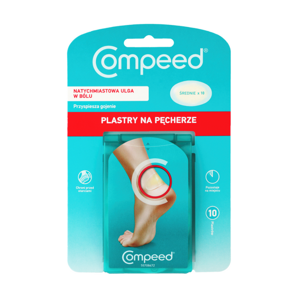 COMPEED Náplasti na pľuzgiere-stredná veľkosť, 10 ks