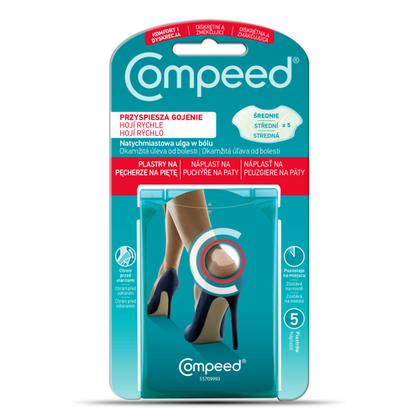 COMPEED Náplasti na pľuzgiere na päty, 5 ks