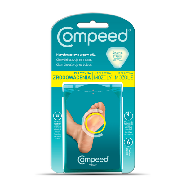 COMPEED Náplasti na mozole-stredná veľkosť, 6 ks