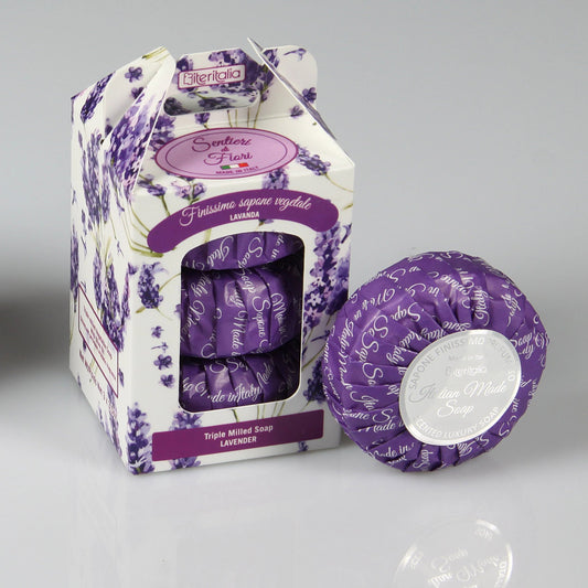 SET 3 Kvetinových mydiel - Levanduľa, 3x100 g